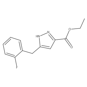 Ethyl 5-(2-fluorobenzyl)-1H-pyrazole-3-carboxylate Structure