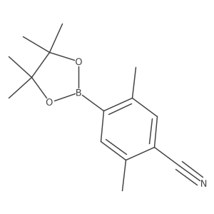 2,5-Dimethyl-4-(4,4,5,5-tetramethyl-1,3,2-dioxaborolan-2-yl)benzonitrile结构式