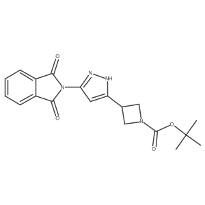 tert-butyl 3-(3-(1,3-dioxo-1,3-dihydro-2H-isoindol-2-yl)-1H-pyrazol-5-yl)azetidine-1-carboxylate Structure