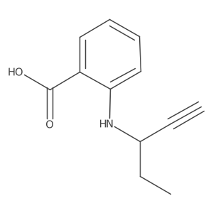 2-[(Pent-1-yn-3-yl)amino]benzoic acid结构式