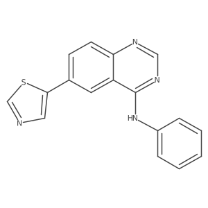 N-phenyl-6-(5-thiazolyl)-4-quinazolinamine结构式