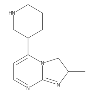 3-{2-methyl-2H,3H-imidazo[1,2-a]pyrimidin-5-yl}piperidine结构式