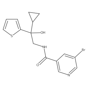 5-bromo-N-(2-cyclopropyl-2-hydroxy-2-(thiophen-2-yl)ethyl)nicotinamide Structure