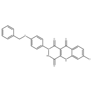 7-Chloro-2,3-dihydro-2-[4-(phenylmethoxy)phenyl]pyridazino[4,5-b]quinoline-1,4,10(5H)-trione结构式