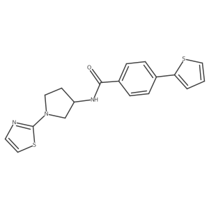N-(1-(thiazol-2-yl)pyrrolidin-3-yl)-4-(thiophen-2-yl)benzamide Structure