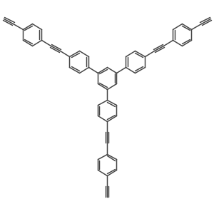 4,4''-Bis((4-ethynylphenyl)ethynyl)-5'-(4-((4-ethynylphenyl)ethynyl)phenyl)-1,1':3',1''-terphenyl Structure