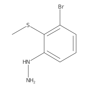 1-(3-Bromo-2-(methylthio)phenyl)hydrazine Structure