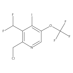 2-(Chloromethyl)-3-(difluoromethyl)-4-iodo-5-(trifluoromethoxy)pyridine结构式