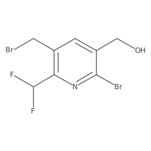 (2-Bromo-5-(bromomethyl)-6-(difluoromethyl)pyridin-3-yl)methanol Structure