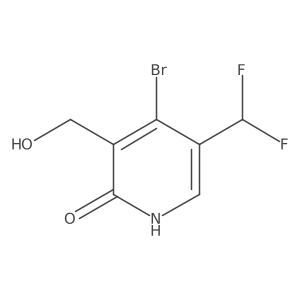 4-Bromo-5-(difluoromethyl)-3-(hydroxymethyl)pyridin-2-ol结构式