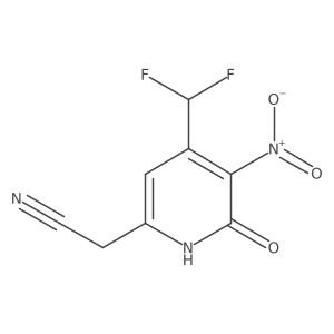 2-(4-(Difluoromethyl)-6-hydroxy-5-nitropyridin-2-yl)acetonitrile Structure