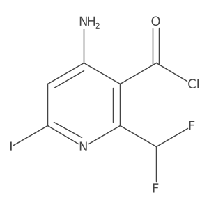 4-Amino-2-(difluoromethyl)-6-iodonicotinoyl chloride Structure