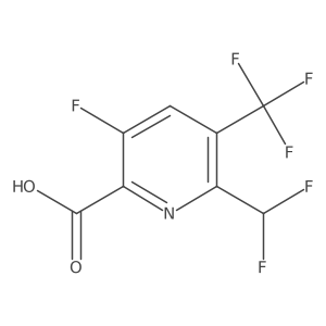 2-(Difluoromethyl)-5-fluoro-3-(trifluoromethyl)pyridine-6-carboxylic acid结构式