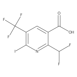 2-(Difluoromethyl)-6-iodo-5-(trifluoromethyl)pyridine-3-carboxylic acid Structure