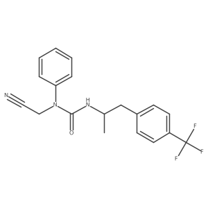 1-(Cyanomethyl)-1-phenyl-3-{1-[4-(trifluoromethyl)phenyl]propan-2-yl}urea Structure