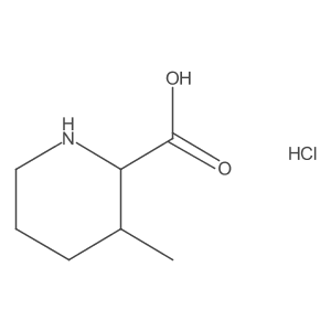 (2R,3S)-3-methylpiperidine-2-carboxylic acid hydrochloride Structure