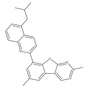8-(5-Isobutylquinolin-2-yl)-2,6-dimethylbenzofuro[2,3-b]pyridine结构式