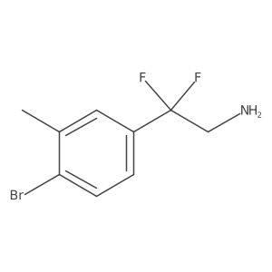 2-(4-Bromo-3-methylphenyl)-2,2-difluoroethan-1-amine结构式