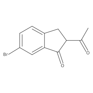 2-Acetyl-6-bromo-2,3-dihydro-1H-inden-1-one Structure