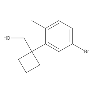 [1-(5-Bromo-2-methylphenyl)cyclobutyl]methanol Structure