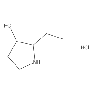 2-Ethyl-3-pyrrolidinol hydrochloride结构式