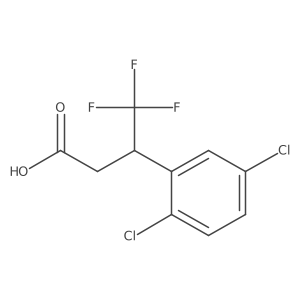 3-(2,5-dichlorophenyl)-4,4,4-trifluoro-butanoic acid结构式