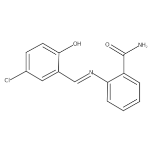 2-{[(1E)-(5-chloro-2-hydroxyphenyl)methylene]amino}benzamide Structure