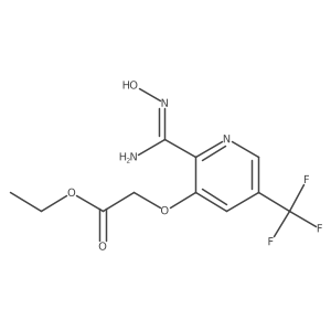 Ethyl {[2-[amino(hydroxyimino)methyl]-5-(trifluoromethyl)pyridin-3-yl]oxy}acetate Structure