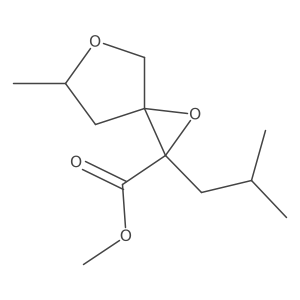 Methyl 6-methyl-2-(2-methylpropyl)-1,5-dioxaspiro[2.4]heptane-2-carboxylate Structure