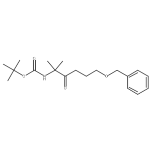tert-butyl N-[6-(benzyloxy)-2-methyl-3-oxohexan-2-yl]carbamate结构式