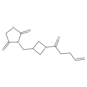 3-((1-(Pent-4-enoyl)azetidin-3-yl)methyl)oxazolidine-2,4-dione结构式