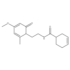 N-(2-(4-methoxy-6-methyl-2-oxopyridin-1(2H)-yl)ethyl)cyclohex-3-enecarboxamide Structure