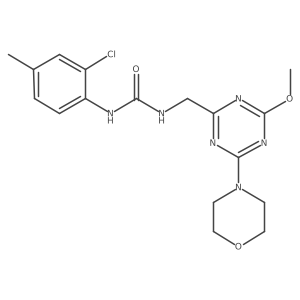 1-(2-Chloro-4-methylphenyl)-3-((4-methoxy-6-morpholino-1,3,5-triazin-2-yl)methyl)urea结构式