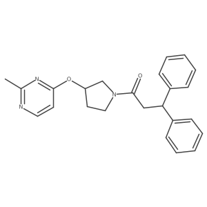 1-{3-[(2-Methylpyrimidin-4-yl)oxy]pyrrolidin-1-yl}-3,3-diphenylpropan-1-one Structure