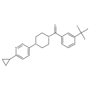 (4-(6-Cyclopropylpyridazin-3-yl)piperazin-1-yl)(3-(trifluoromethyl)phenyl)methanone Structure
