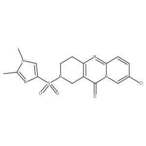 8-chloro-2-((1,2-dimethyl-1H-imidazol-4-yl)sulfonyl)-3,4-dihydro-1H-dipyrido[1,2-a:4',3'-d]pyrimidin-11(2H)-one结构式