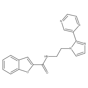 N-(2-(2-(pyrazin-2-yl)-1H-imidazol-1-yl)ethyl)benzofuran-2-carboxamide Structure