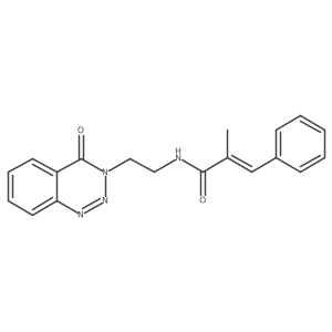 (E)-2-methyl-N-(2-(4-oxobenzo[d][1,2,3]triazin-3(4H)-yl)ethyl)-3-phenylacrylamide Structure