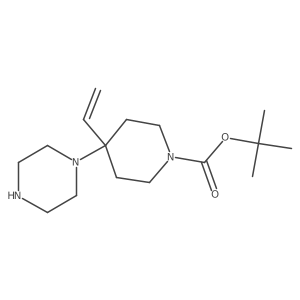 tert-Butyl 4-ethenyl-4-(piperazin-1-yl)piperidine-1-carboxylate Structure