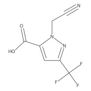 1-(cyanomethyl)-3-(trifluoromethyl)-1H-pyrazole-5-carboxylic acid结构式
