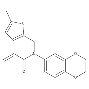 N-(2,3-dihydro-1,4-benzodioxin-6-yl)-N-[(5-methylthiophen-2-yl)methyl]prop-2-enamide结构式
