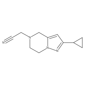 2-(2-cyclopropyl-6,7-dihydro-4H-pyrazolo[1,5-a]pyrazin-5-yl)acetonitrile Structure