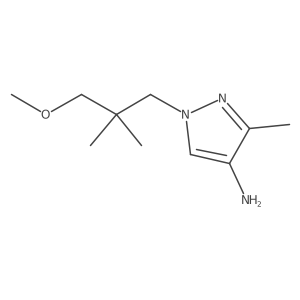 1-(3-methoxy-2,2-dimethylpropyl)-3-methyl-1H-pyrazol-4-amine结构式