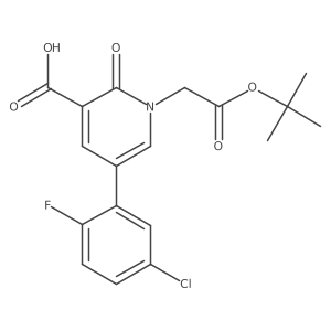 1-[2-(Tert-butoxy)-2-oxoethyl]-5-(5-chloro-2-fluorophenyl)-2-oxo-1,2-dihydropyridine-3-carboxylic acid Structure