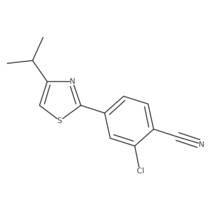 2-Chloro-4-[4-(propan-2-yl)-1,3-thiazol-2-yl]benzonitrile Structure