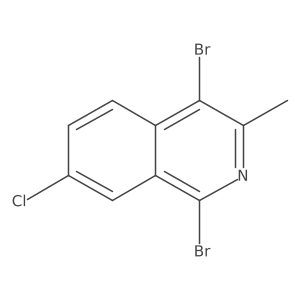 1,4-Dibromo-7-chloro-3-methylisoquinoline Structure