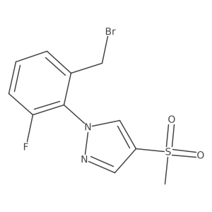 1-[2-(bromomethyl)-6-fluorophenyl]-4-methanesulfonyl-1H-pyrazole结构式