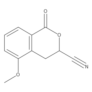 5-methoxy-1-oxo-3,4-dihydro-1H-2-benzopyran-3-carbonitrile结构式