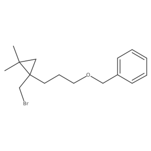 ({3-[1-(Bromomethyl)-2,2-dimethylcyclopropyl]propoxy}methyl)benzene Structure
