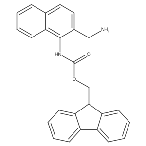 (9H-fluoren-9-yl)methyl N-[2-(aminomethyl)naphthalen-1-yl]carbamate结构式